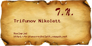 Trifunov Nikolett névjegykártya